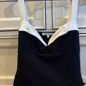 Reformation Two-Tone Black and White Dress